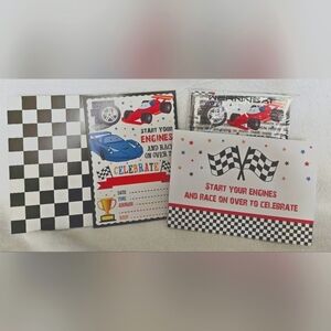 Race car-themed children's invites